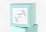 Mint green packaging box mockup