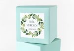 Mint green packaging box mockup