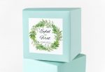 Mint green packaging box mockup