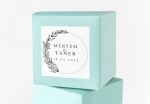 Mint green packaging box mockup