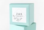 Mint green packaging box mockup